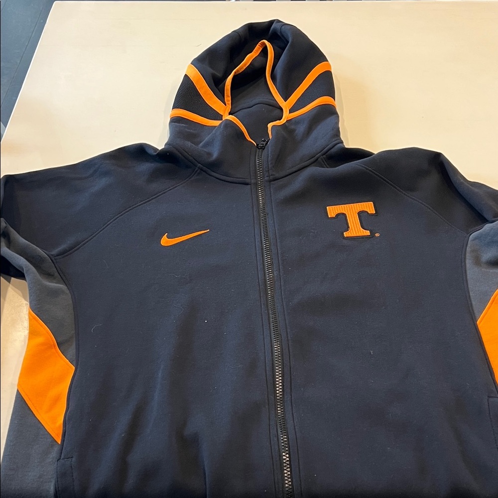 Nike Tennessee Dark Gray and Orange Zip-Up Hoodie